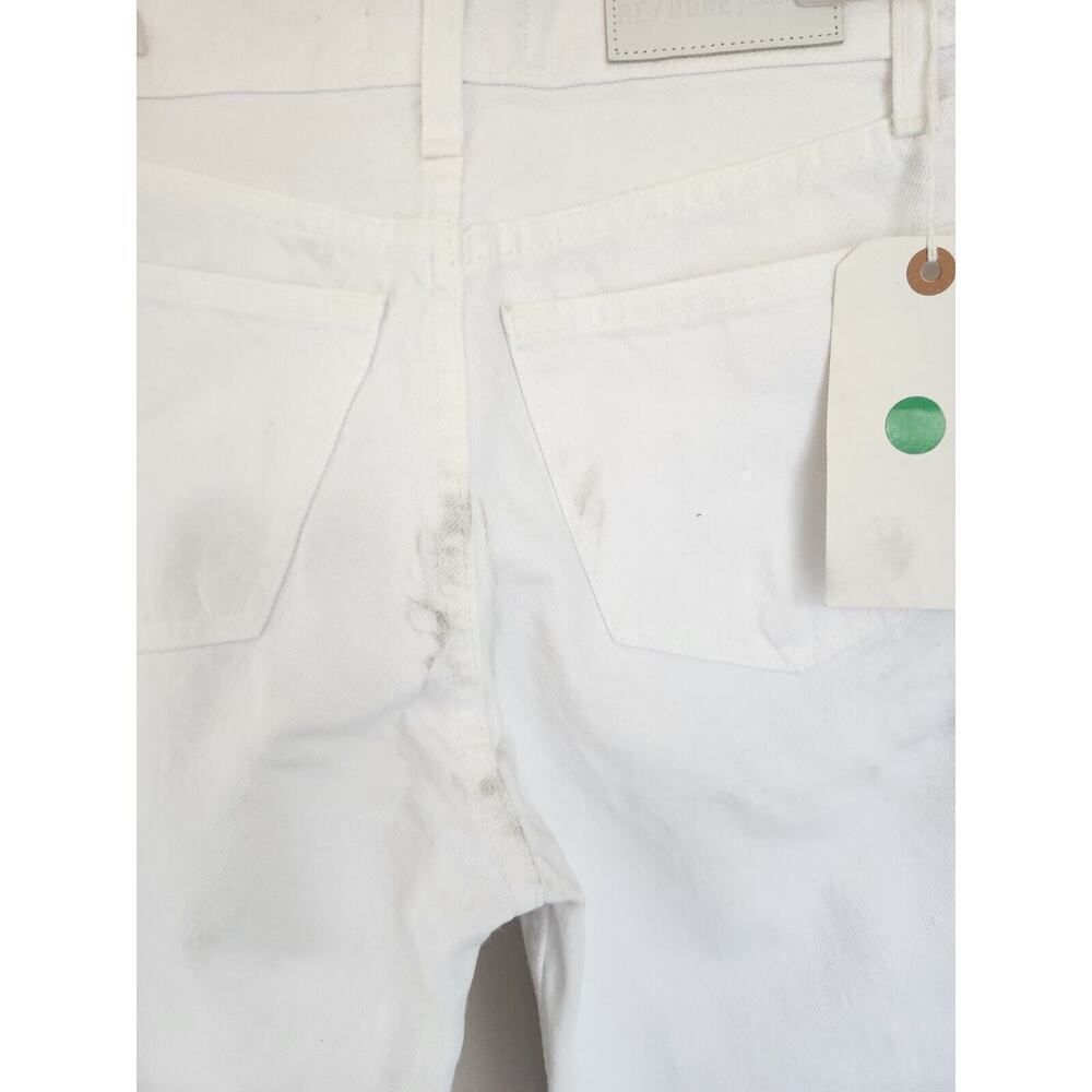 NWD RE/DONE Originals 70s Stove Pipe HR Straight Leg Jeans Size 24 White #BA405 - Picture 8 of 16
